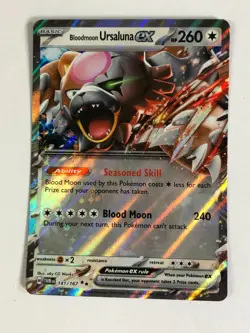 Pokemon TCG Twilight Masquerade Bloodmoon Ursaluna EX 141/167 Near Mint - Image 1