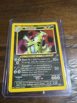 Pokemon TCG Tyranitar Neo Discovery Holo Rare 12/75 English WOTC HP - Image 1