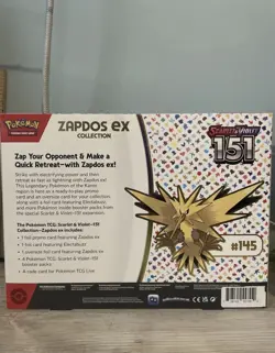 Pokemon TCG Scarlet & Violet 151 Zapdos EX Collection Box Sealed NEW - Image 2