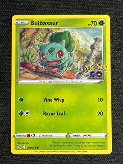 Bulbasaur 001/078 Pokemon Go ~ sowsow non-holo Pokemon TCG - Image 1