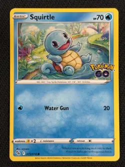 Squirtle 015/078 Pokemon Go non-holo ~ sowsow Art ~ Pokemon TCG - Image 1
