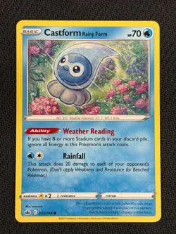 Castform 033/198 Chilling Reign non-holo ~ sowsow Art ~ Pokemon TCG - Image 1