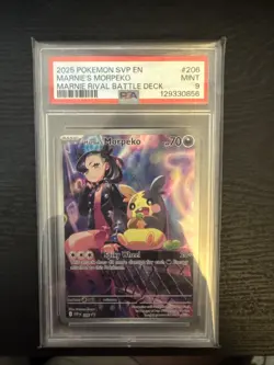 Pokemon Marnie's Morpeko SVP 206 Rival Battle Deck Black Star Promo PSA 9 - Image 1