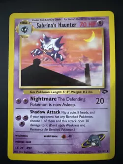 Pokemon TCG: Sabrina's Haunter #55/132 Gym Challenge Unlimited WOTC Vintage - Image 1