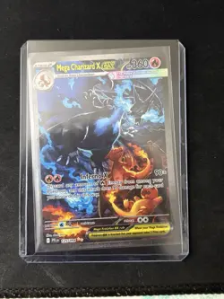 2025 Pokemon Phantasmal Flames - 125/094 Mega Charizard X ex SIR FRESH PULL NM - Image 3