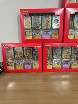 (Best Deal on EBay) pokemon 151 Scarlet and Violet 4 pack mini tin lot x8 - Image 2