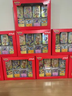 (Best Deal on EBay) pokemon 151 Scarlet and Violet 4 pack mini tin lot x8 - Image 3