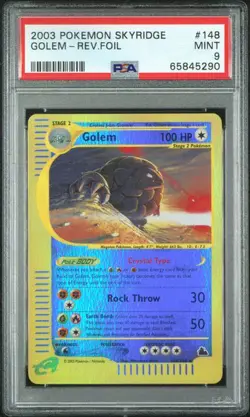 2003 POKEMON SKYRIDGE REVERSE HOLO CRYSTAL Golem 148 PSA 9 MINT - Image 4