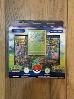 TCG Pokemon GO Bulbasaur Pin Collection Box NEW SEALED - Image 1