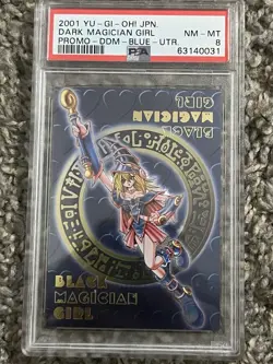 2001 YU-GI-Oh! Japanese Promo Dark Magician Girl DDM Blue Ultimate Rare psa 8 - Image 1