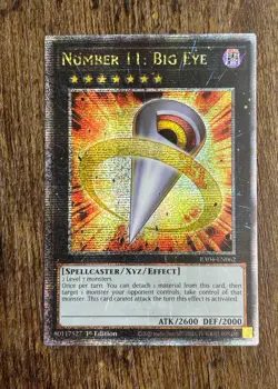 Yugioh Number 11: Big Eye Quarter Century Secret Rare RA04-EN062 1st Edition NM - Image 1