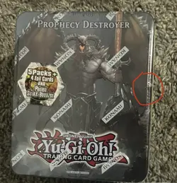 Yugioh 2012 Prophecy Destroyer Tin Factory Sealed - Image 1