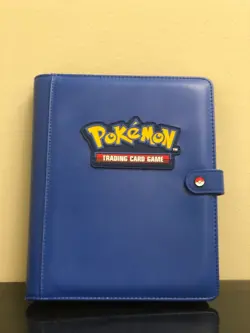 Ultra Pro Blue Pokemon Premium 4 Pocket Snap Binder Holds 160 Cards - Image 1
