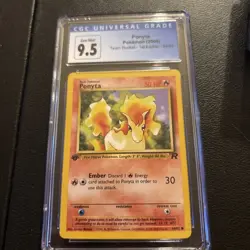 CGC 9.5 MINT Ponyta 2000 Team Rocket 1st Edition 64/82 Pokemon Card - Image 1