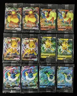 Lot 12 Pokemon TCG S-Chinese Card Vaporeon Flareon Jolteon V VMAX - Image 1