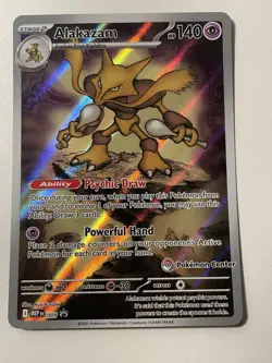 Pokemon TCG Alakazam Pokemon center stamped Promo Card - Image 1