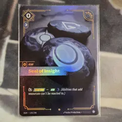 Foil Riftbound Seal Of Insight Card Origins 120/298 English League Of Legends - Image 1