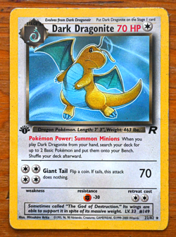 Dark Dragonite 22/82 Team Rocket Regular Non Holo Rare Pokemon Card - Image 1