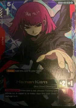 Gundam TCG CARD GAME - HAMAN KARN - GD02-091 R+ FOIL ENGLISH DUAL IMPACT - NEW - Image 1