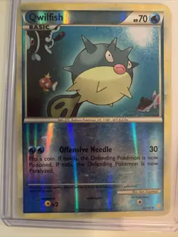 Pokemon Qwilfish 50/123 HeartGold SoulSilver Reverse Holo Card - Image 1