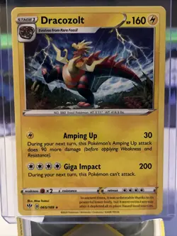 Dracozolt 065/189 Non Holo Rare SWSH Darkness Ablaze Pokemon TCG Card NM - Image 1