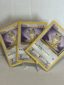 Pokemon MEOWTH JUNGLE And TEAM ROCKET 7 CARD LOT - Image 3