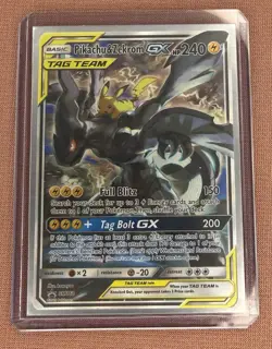 Pokemon TCG Pikachu & Zekrom GX Black Star Promo Card SM168 - Image 1