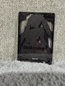 GODDESS STORY LSP #004/100 HATSUNE MIKU VOCALOIDS BLACK METAL ANIME CARD - Image 2