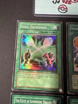 YuGiOh! 6 Vintage Magic Cards Lot ✨ Soul Exchange Scapegoat Flute Of Summoning D - Image 5