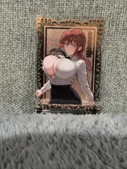 GODDESS STORY MXR #030/100 MAKIMA CHAINSAW MAN METAL ANIME WAIFU CARD - Image 2