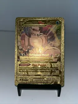 Palkia VStar Metal Gold Shiny Card- Gold Foil Pokemon Card Fan Art Display - Image 1