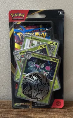 Pokemon Mega Evolution Blister Booster Pack Coin Promo Card Sealed TCG - Image 1
