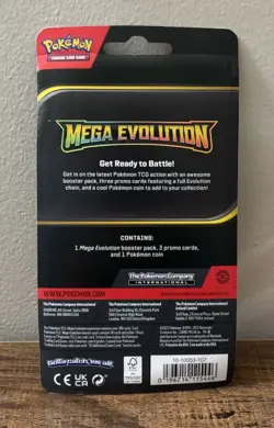 Pokemon Mega Evolution Blister Booster Pack Coin Promo Card Sealed TCG - Image 2