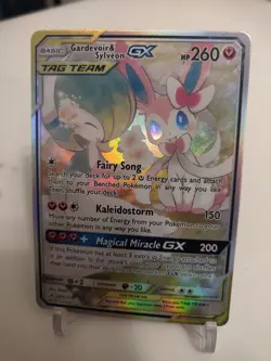 "Custom-Made"HighQuality,Gardevoir & Sylveon Tagteam,Textured Holo"Display-card" - Image 3