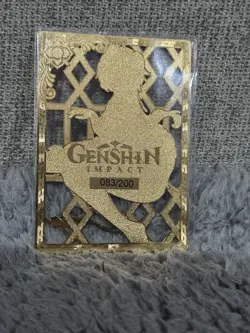 Premium Goddess Story GOLD METAL #083/200 GANYU GENSHIN IMPACT ANIME WAIFU CARD - Image 2