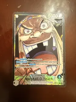 One Piece Card Game TCG Marshall D. Teach OP09-081 Alt Art Leader English - Image 1
