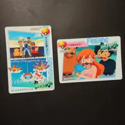 Misty Ash Brock Pokemon Carddass Bandai Anime Collection Vending Cards EX-8 123 - Image 1
