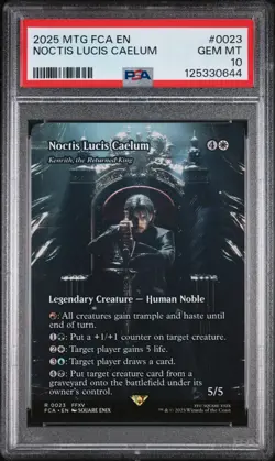 2025 MTG FINAL FANTASY: THROUGH THE AGES #0023 NOCTIS LUCIS CAELUM PSA 10 - Image 1