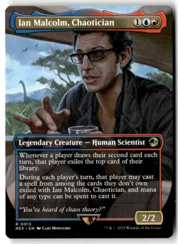 MTG - Ian Malcolm, Chaotician (Borderless) 13 Regular NM Universes Beyond: Juras - Image 1