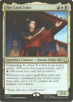 MTG Fire Lord Zuko (0221) *Foil* Base Rare Avatar MT/NM Free Ship - Image 1