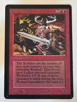 Magic the Gathering MTG Beta Keldon Warlord NM- (Beta Bob) - Image 1