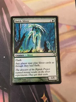 MTG - QUICK SLIVER - FOIL - COMMON - NM - PREMIUM DECK SLIVERS - Image 1