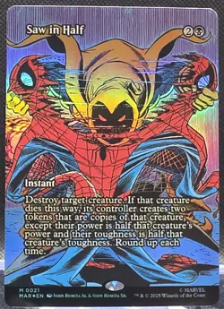 Saw in Half #21 Marvel's Spider-Man Borderless Foil Mythic - Image 1