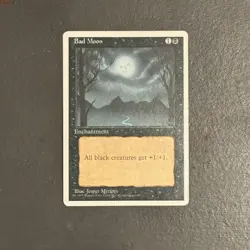 Bad Moon LP/MP 4th Edition Rare 1995 Magic the Gathering Card MTG TCG - Image 1