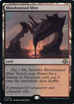 Bloodstained Mire Modern Horizons 3 Land Regular 0216 MTG Magic - Image 1