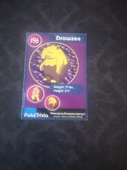 Drowzee Burger King Poke Trivia Pokemon Card - Image 1