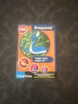Dragonair #148 1999 Burger King Pokemon Poketrivia D1 - Image 1