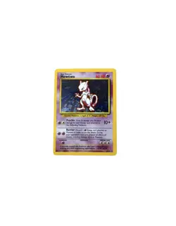 Vintage 1999 Pokemon TCG “Mewtwo” 10/102 Base Set Holo Card (Heavily Played) - Image 1