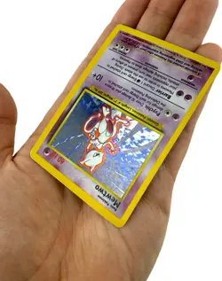 Vintage 1999 Pokemon TCG “Mewtwo” 10/102 Base Set Holo Card (Heavily Played) - Image 5
