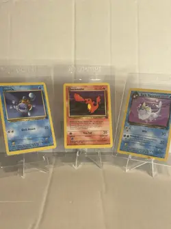 Pokemon Card Lot of 3 Team Rocket Dark Vaporeon Charmander Squirtle - Image 1